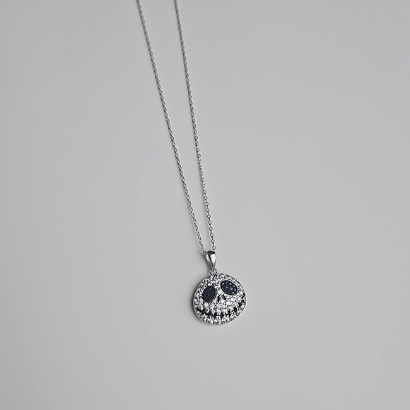 Jack Skellington 925 Sterling Silver Necklace, Nightmare Before Christmas - Picture 3 of 7
